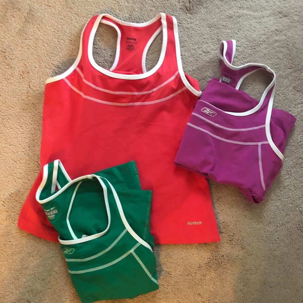Reebok razor back tank tops